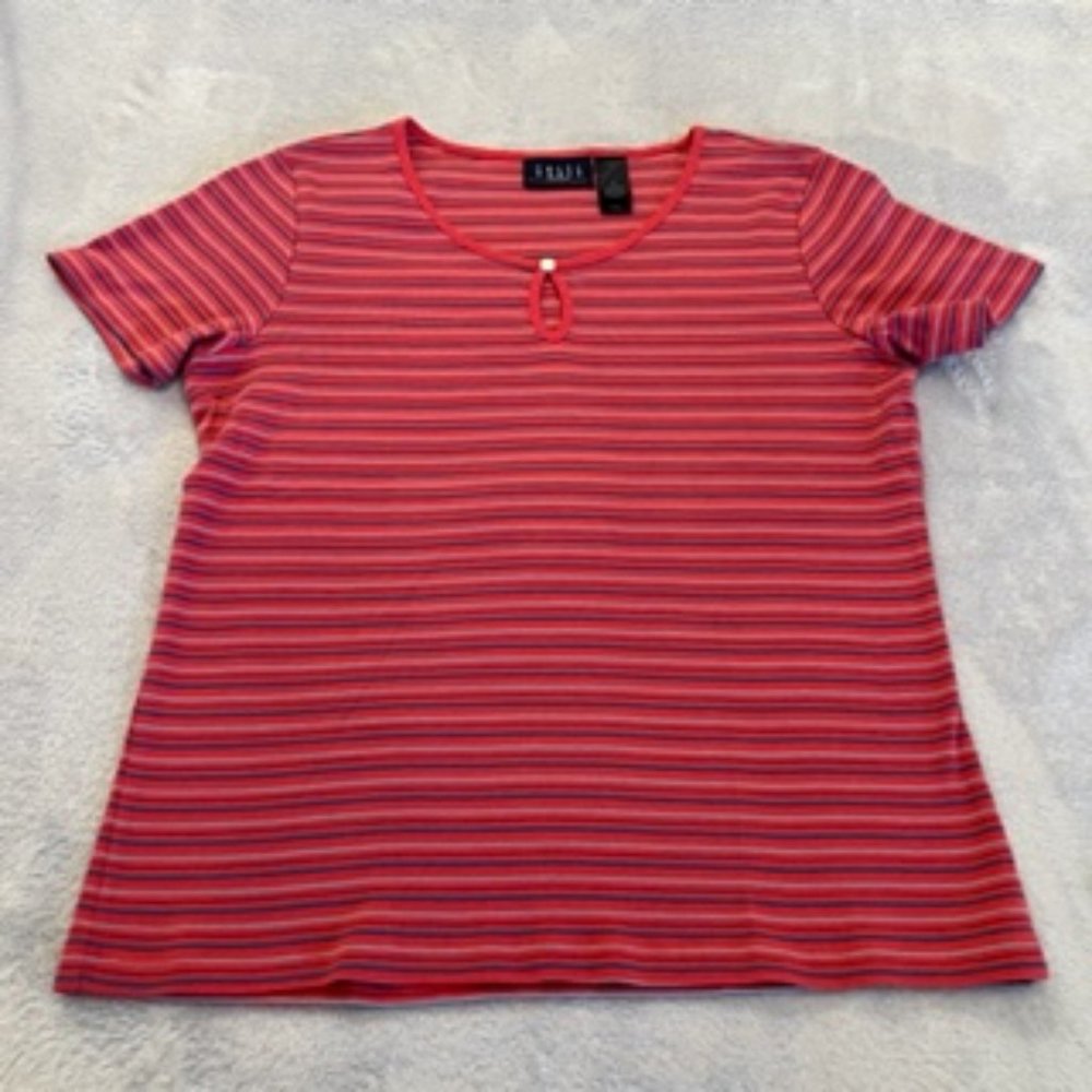 Liz Claiborne Crazy Horse Women's Striped Top Medium